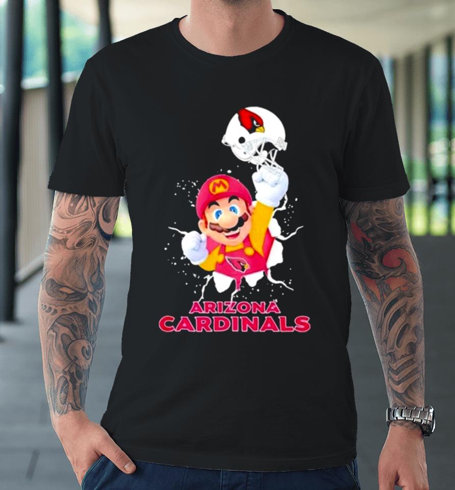 Super Mario X Nfl Arizona Cardinals Football Premium T-Shirt