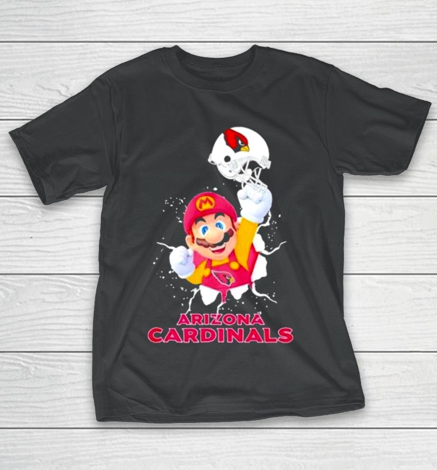 Super Mario X Nfl Arizona Cardinals Football T-Shirt