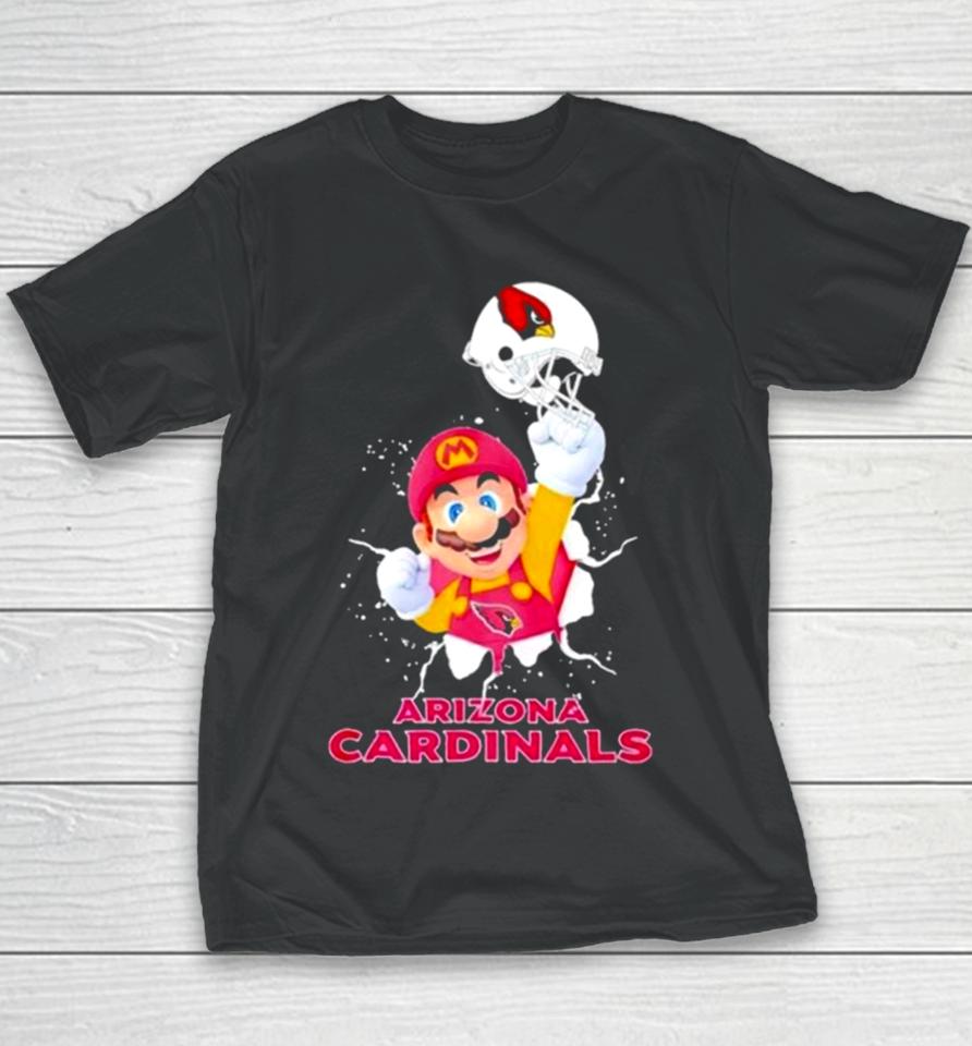 Super Mario X Nfl Arizona Cardinals Football Youth T-Shirt