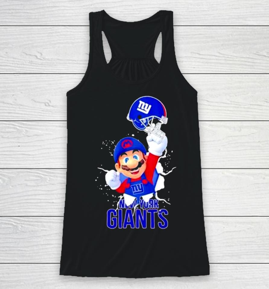 Super Mario X Nfl New York Giants Football Racerback Tank