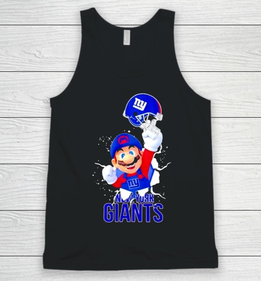 Super Mario X Nfl New York Giants Football Unisex Tank Top