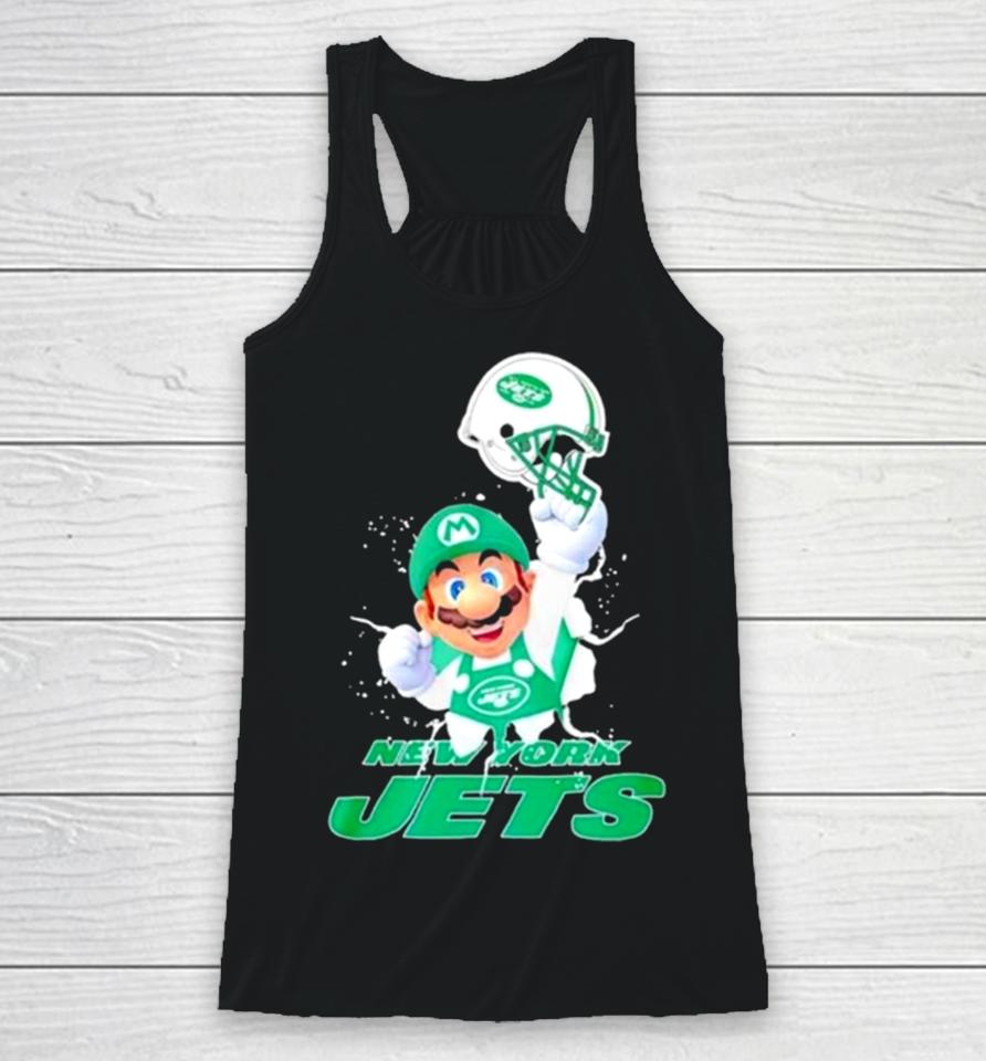 Super Mario X Nfl New York Jets Football Racerback Tank