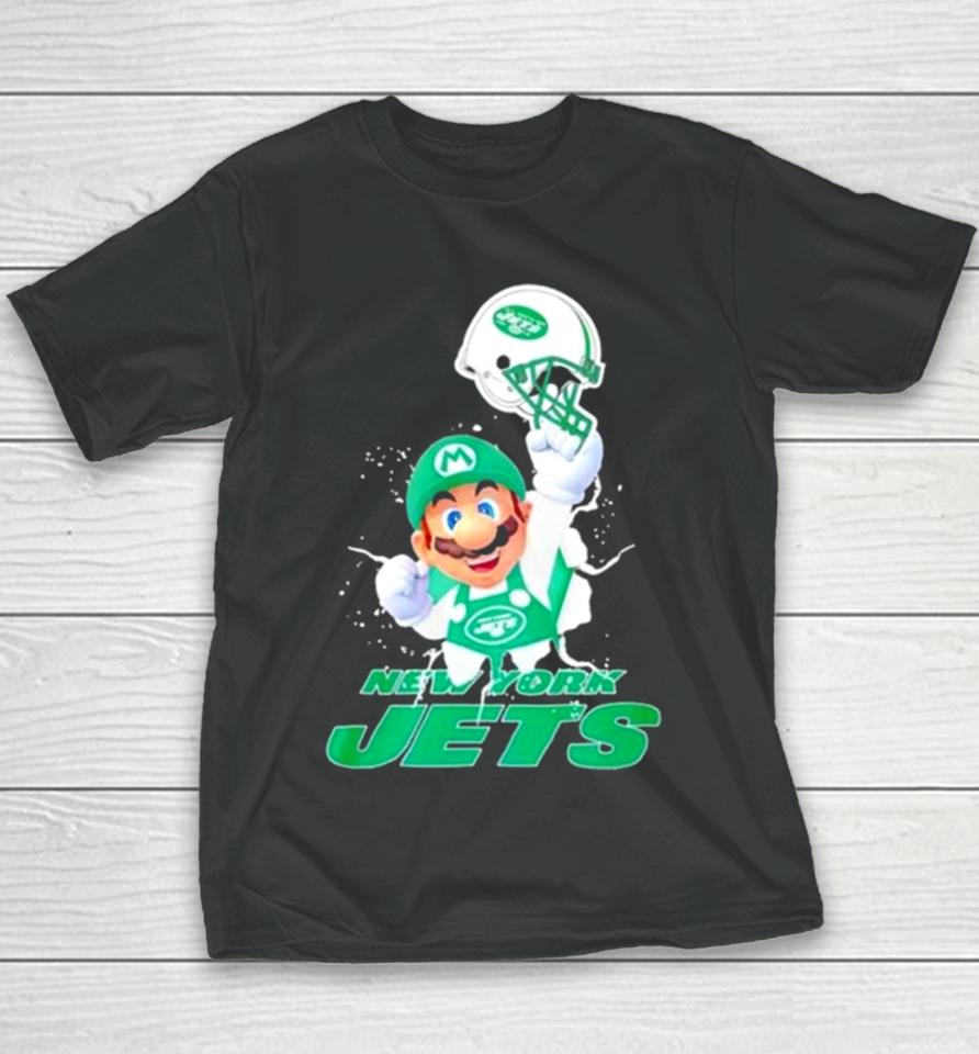 Super Mario X Nfl New York Jets Football Youth T-Shirt