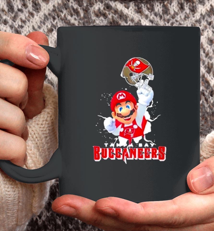 Super Mario X Nfl Tampa Bay Buccaneers Football Coffee Mug