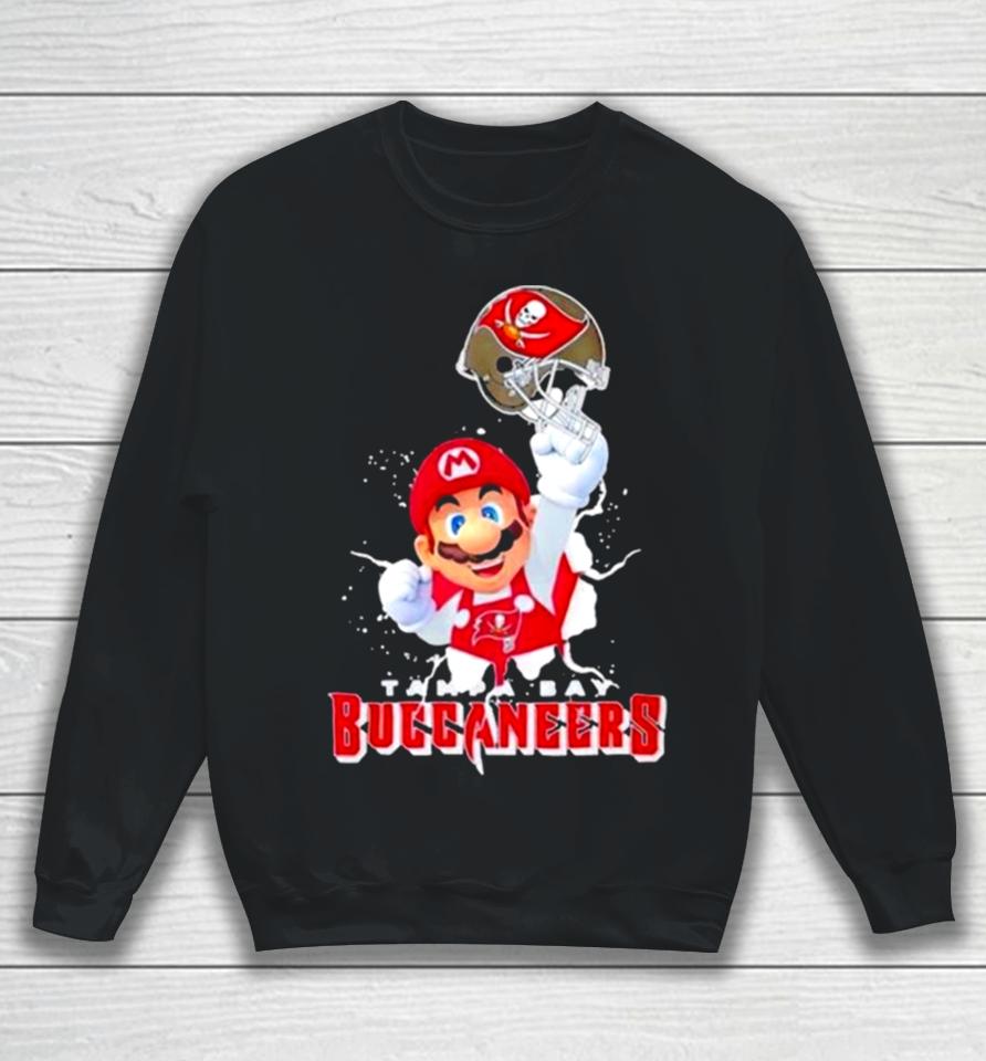 Super Mario X Nfl Tampa Bay Buccaneers Football Sweatshirt