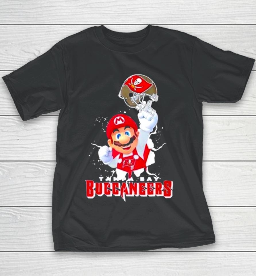 Super Mario X Nfl Tampa Bay Buccaneers Football Youth T-Shirt