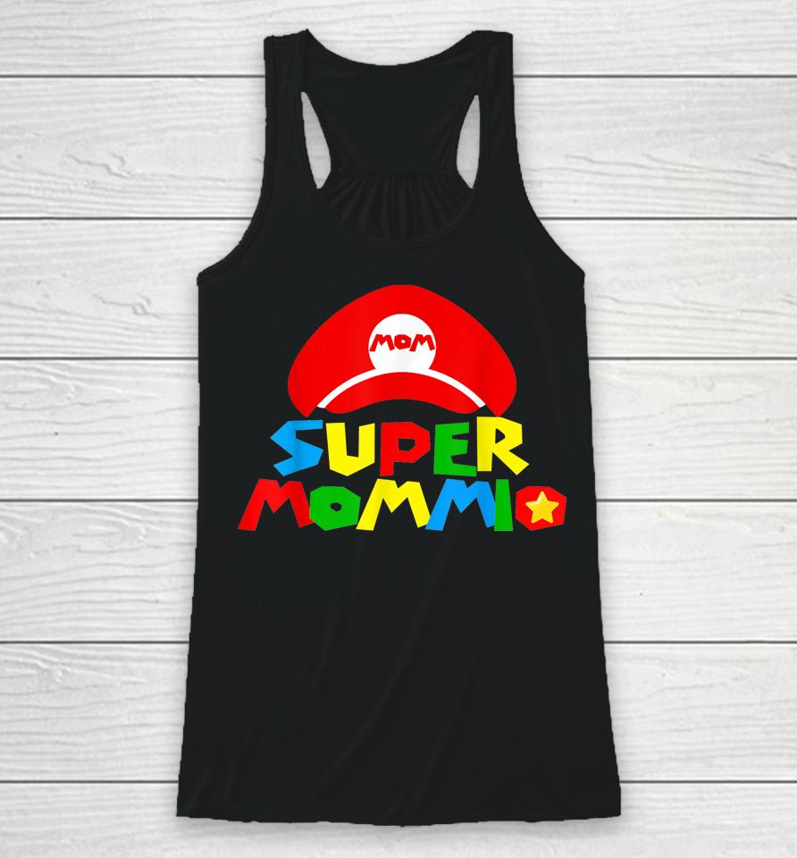 Super Mommio Funny Mom Mommy Mother Video Game Lovers Racerback Tank