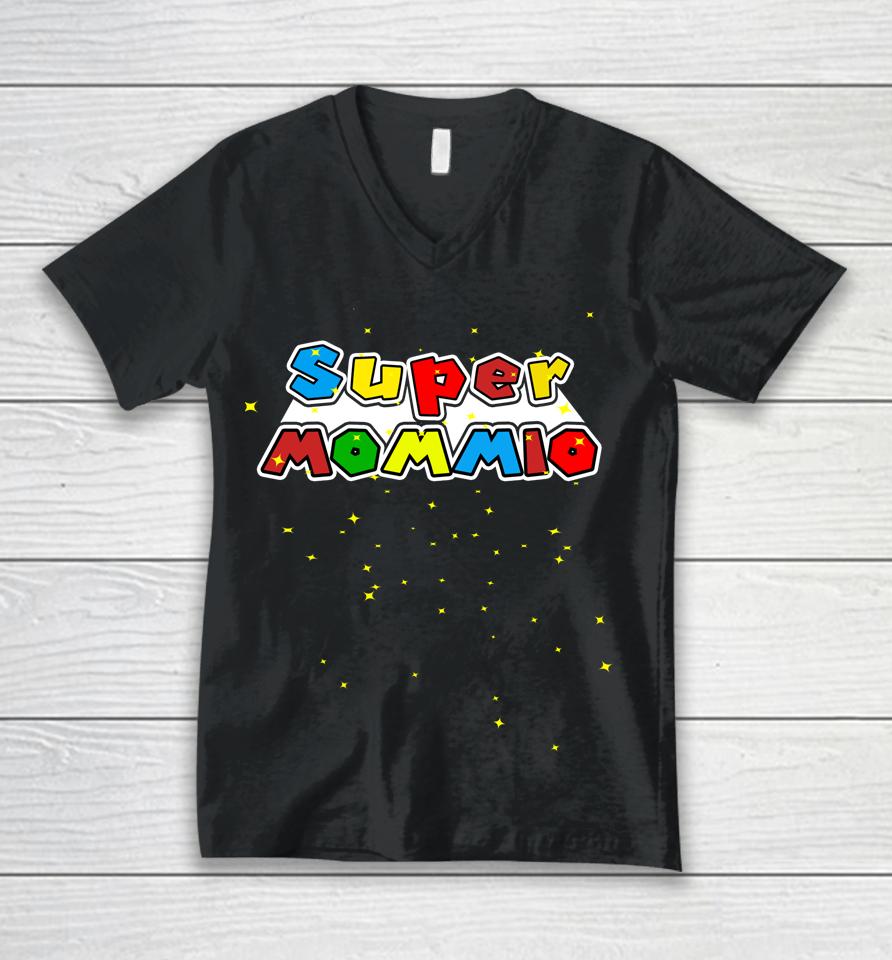 Super Mommio Funny Mom Mothers Day Unisex V-Neck T-Shirt