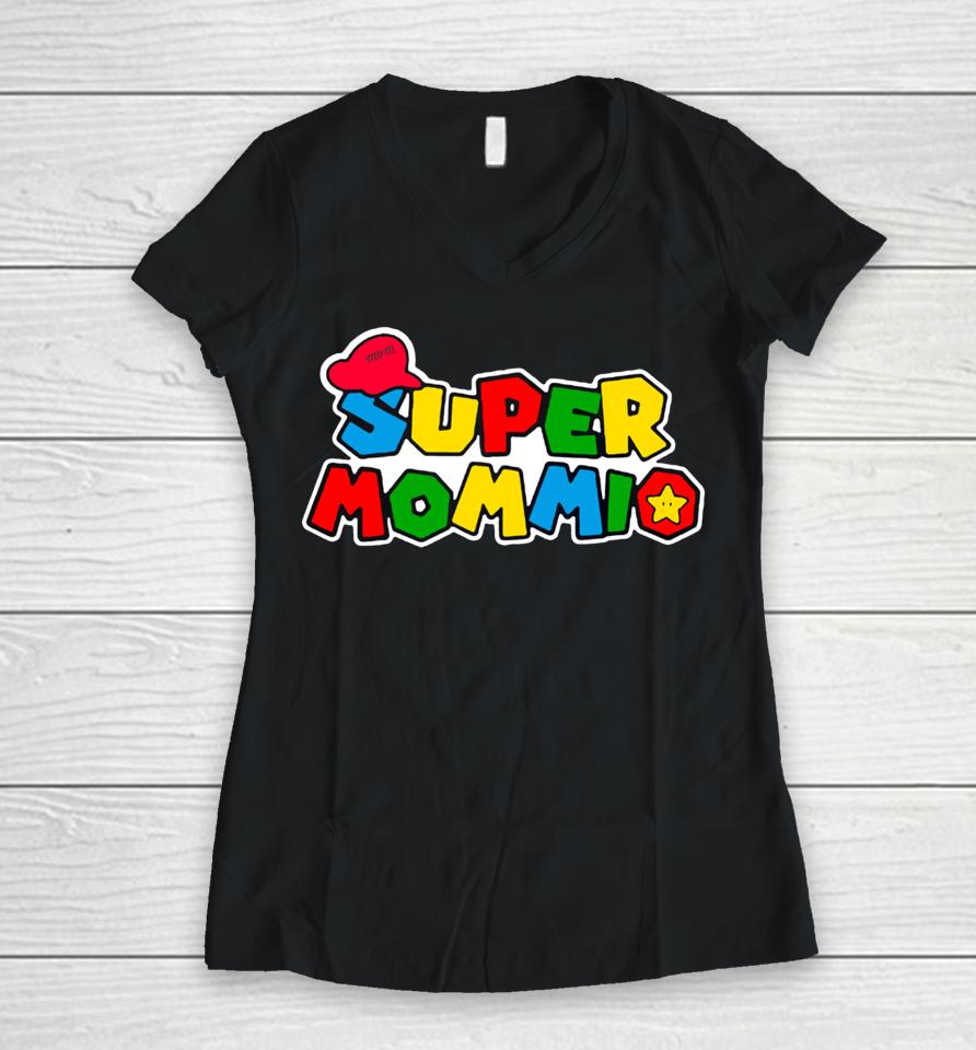 Super Mommio Women V-Neck T-Shirt