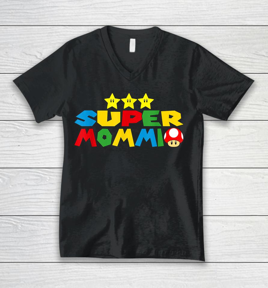 Super Mommio Video Game Lover Mothers Day Unisex V-Neck T-Shirt