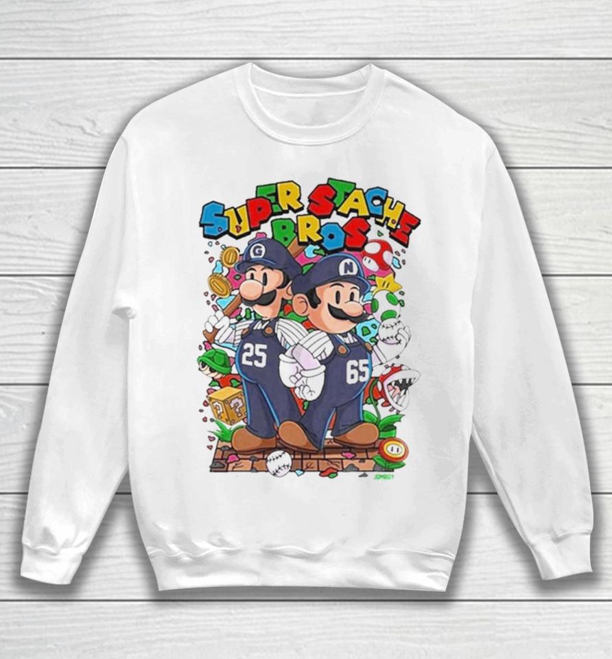 Super Stache Bros Super Mario 2024 Sweatshirt