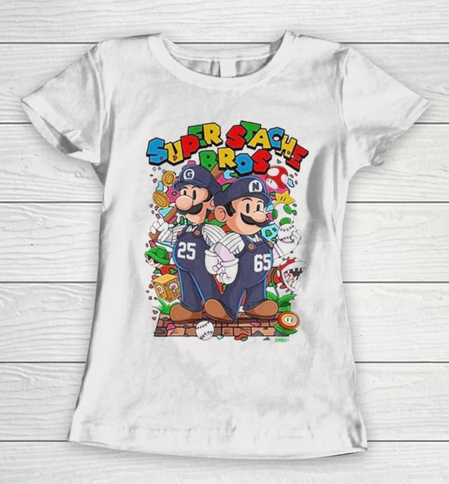 Super Stache Bros Super Mario 2024 Women T-Shirt