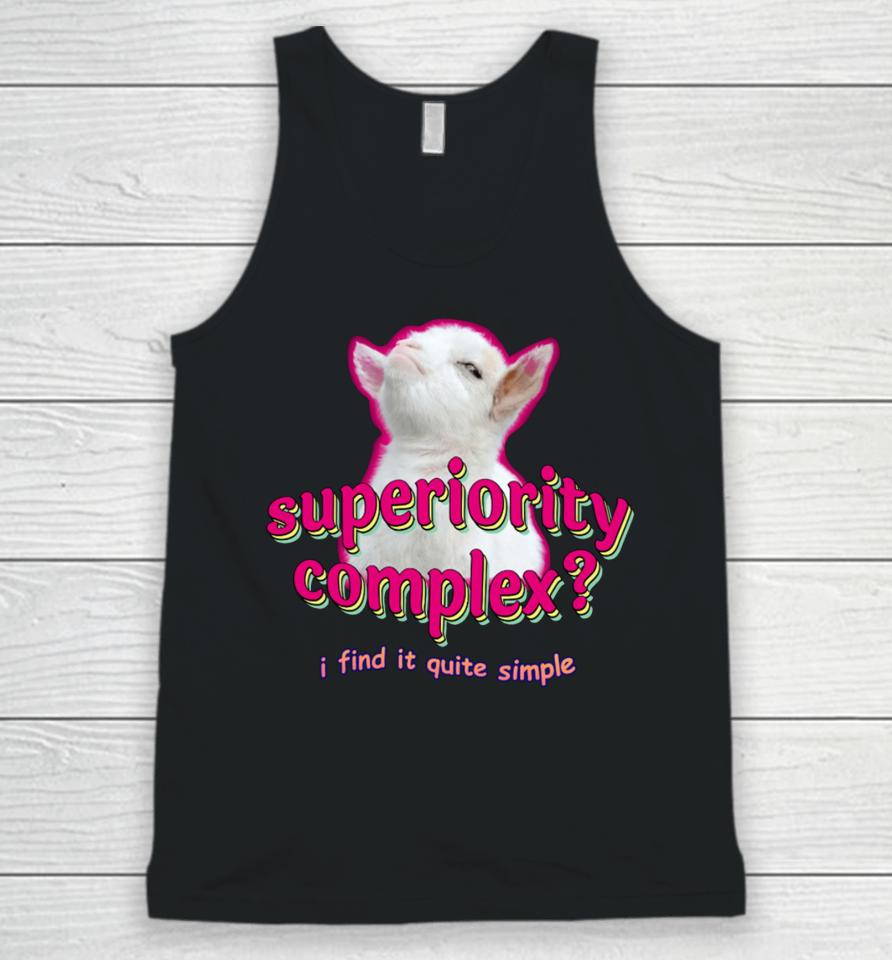 Superiority Complex I Find It Quite Simple Baby Goat Meme Unisex Tank Top