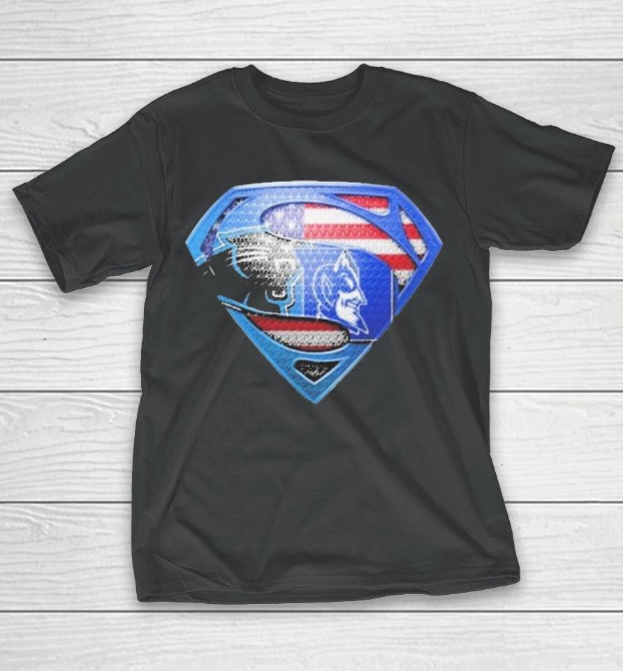 Superman Sports Carolina Panthers And Duke Blue Devils T-Shirt