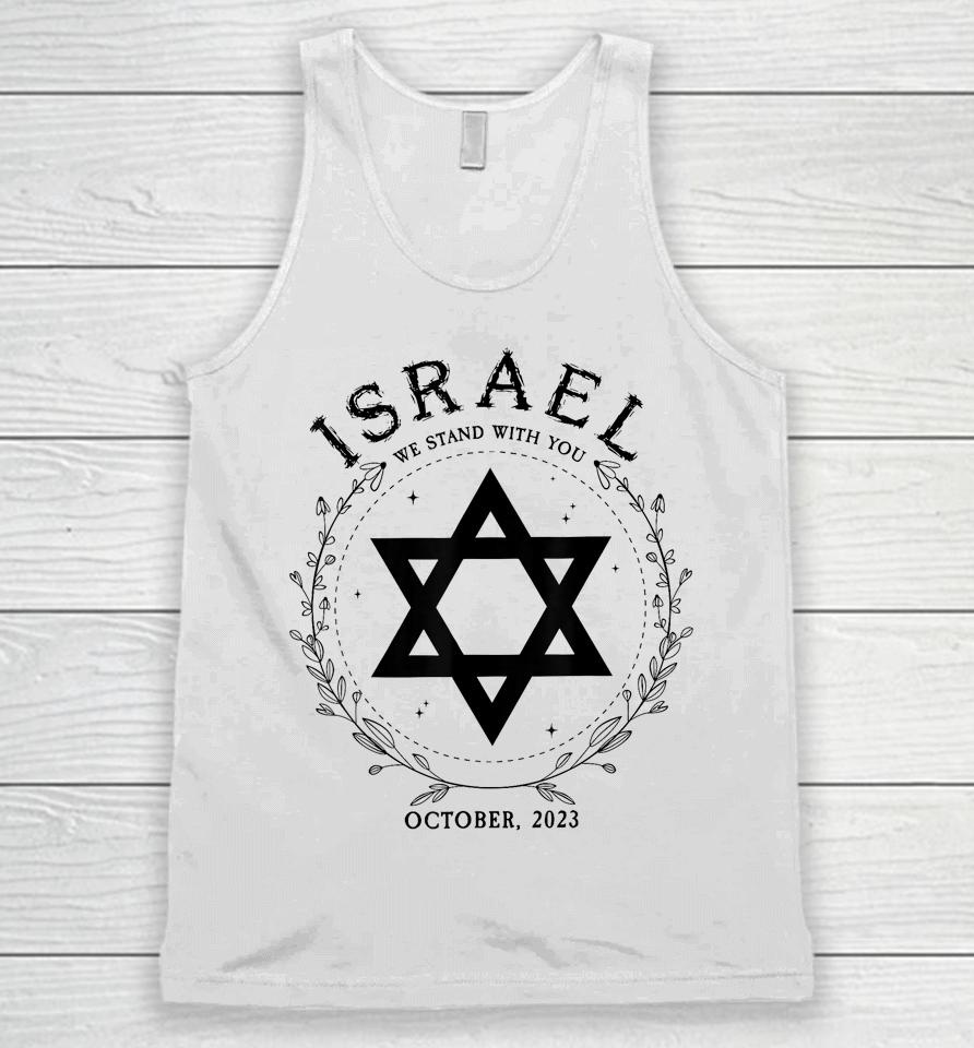 Support For Israel I Stand With Israel Jewish Non-Distressed Unisex Tank Top