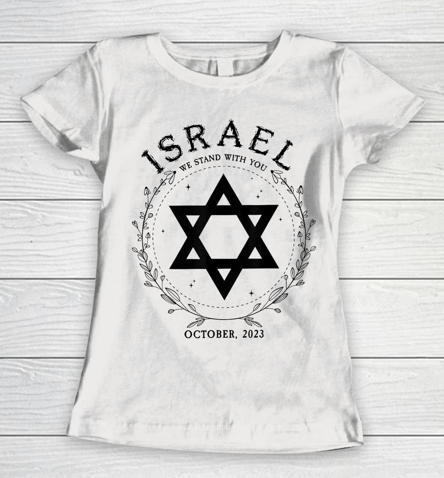 Support For Israel I Stand With Israel Jewish Non-Distressed Women T-Shirt