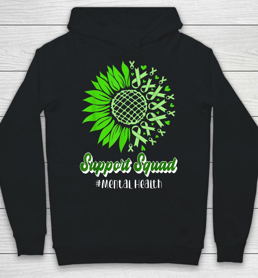 Support Squad Mental Health Awareness Green Ribbon Hoodie