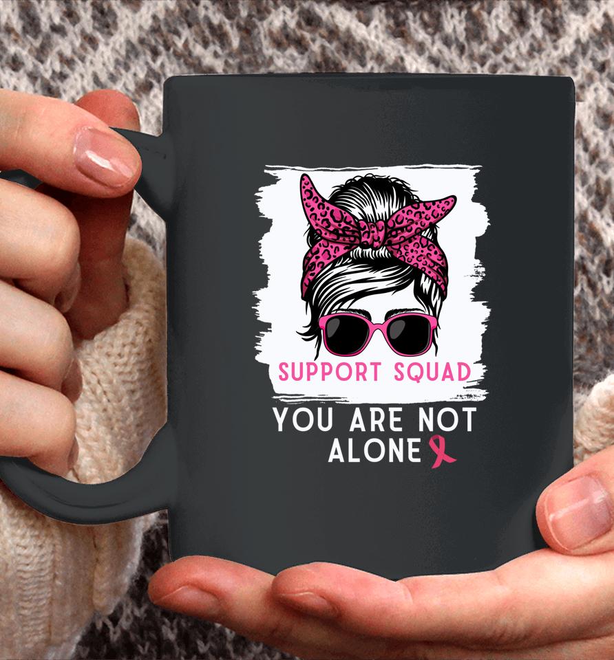 Support Squad Messy Bun Breast Cancer Awareness Coffee Mug