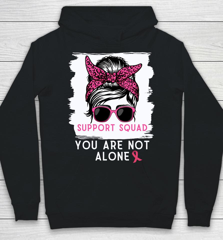 Support Squad Messy Bun Breast Cancer Awareness Hoodie