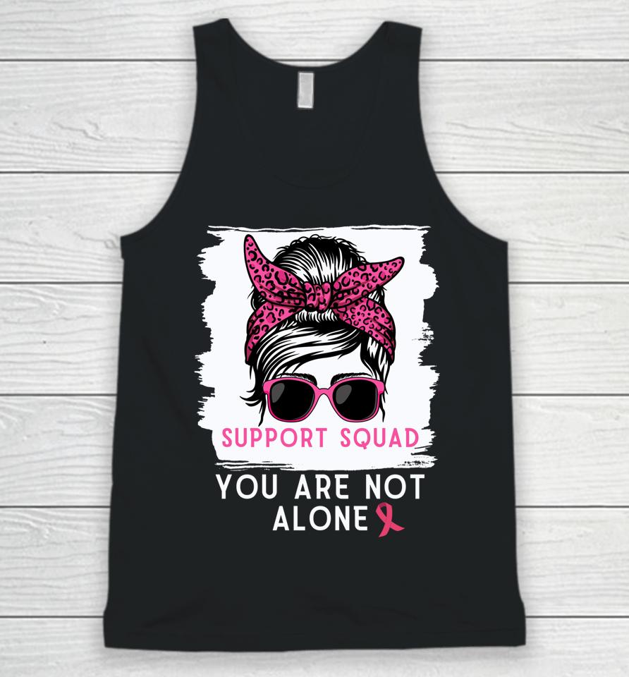 Support Squad Messy Bun Breast Cancer Awareness Unisex Tank Top