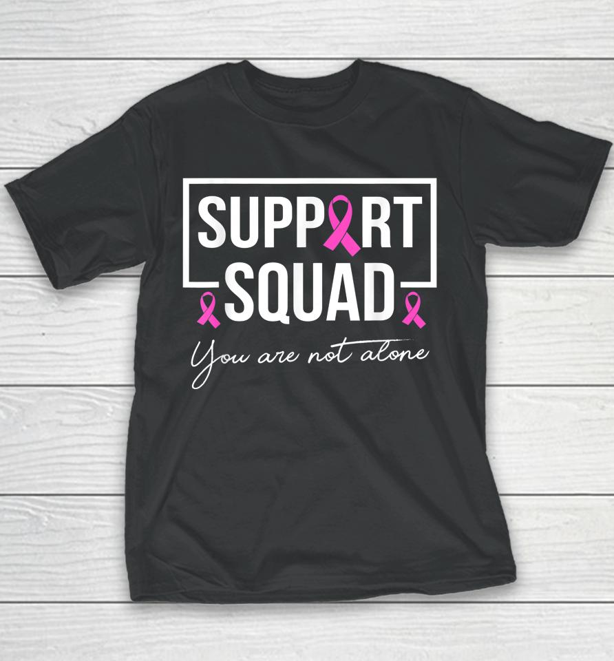 Support Squad Pink Warrior Breast Cancer Awareness Youth T-Shirt
