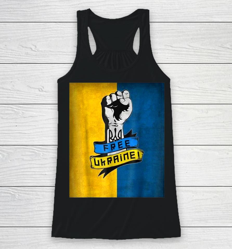 Support Ukraine I Stand With Ukraine Flag Free Ukraine Racerback Tank