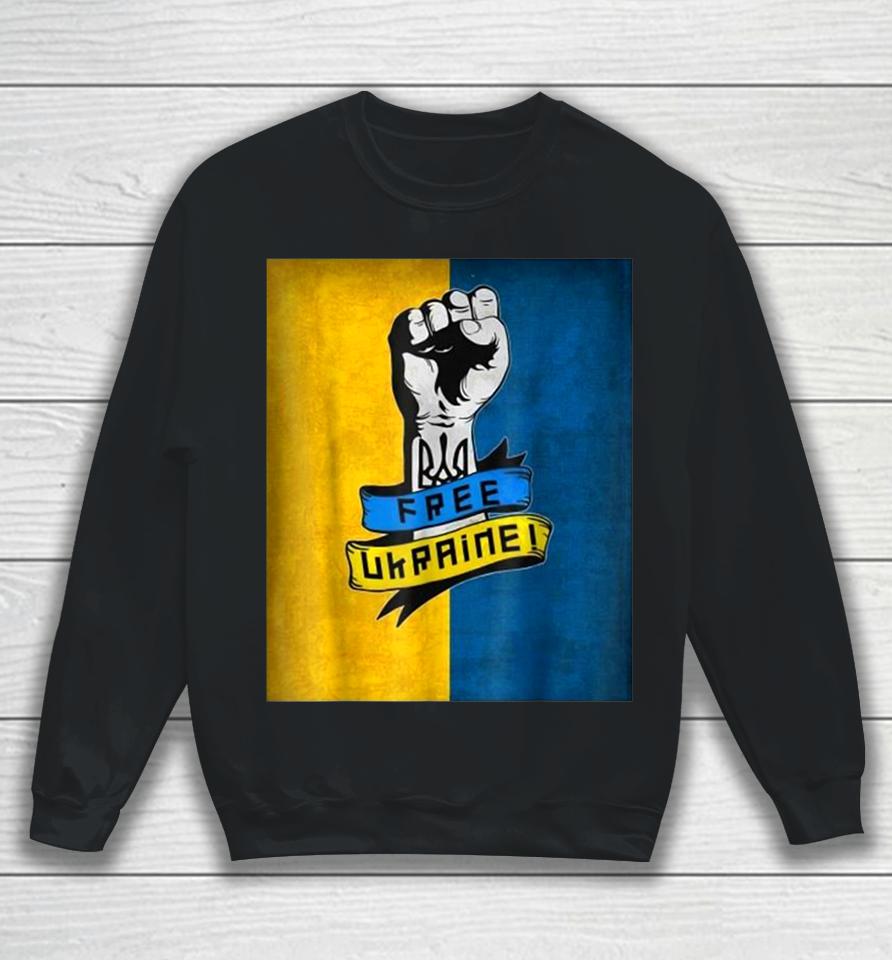 Support Ukraine I Stand With Ukraine Flag Free Ukraine Sweatshirt
