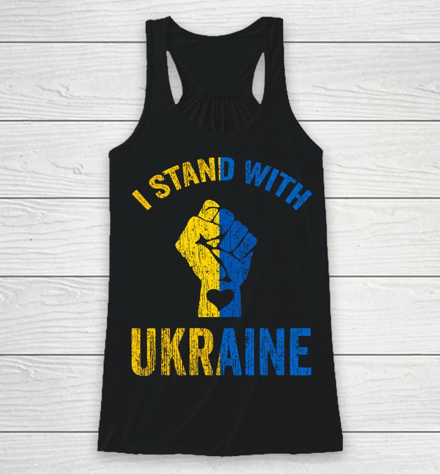 Support Ukraine I Stand With Ukraine Racerback Tank