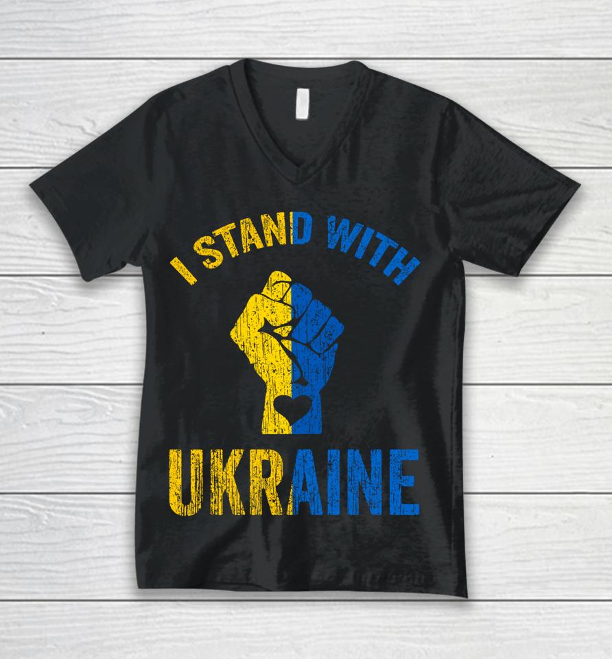 Support Ukraine I Stand With Ukraine Unisex V-Neck T-Shirt