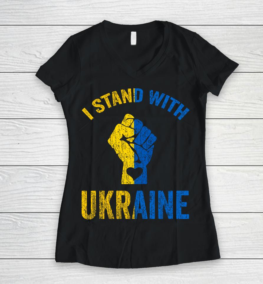 Support Ukraine I Stand With Ukraine Women V-Neck T-Shirt