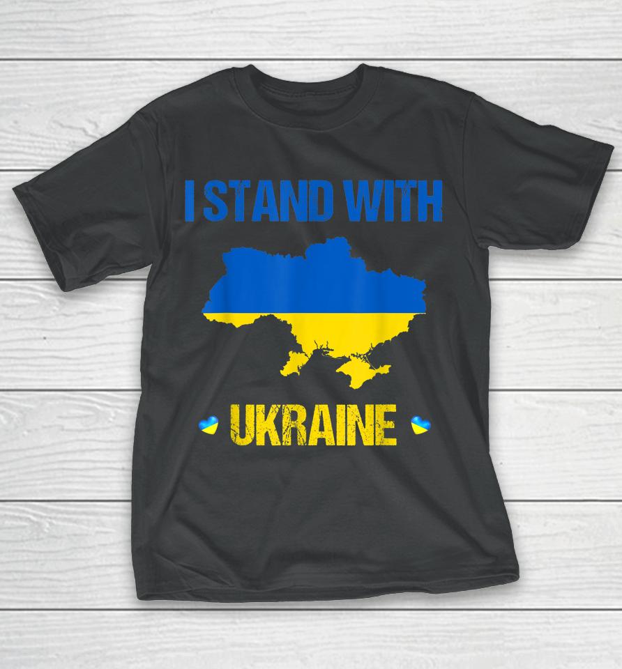 Support Ukraine I Stand With Ukraine Ukrainian Flag T-Shirt