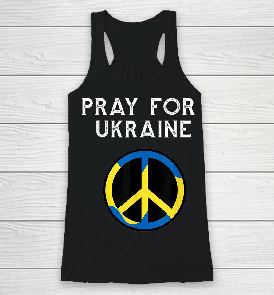 Support Ukraine Pray For Ukraine Racerback Tank