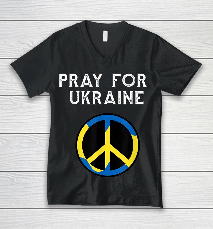 Support Ukraine Pray For Ukraine Unisex V-Neck T-Shirt