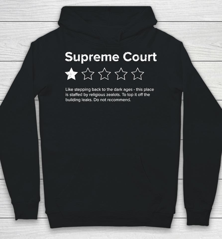 Supreme Court Review One Star Do Not Recommend Pro Choice Hoodie
