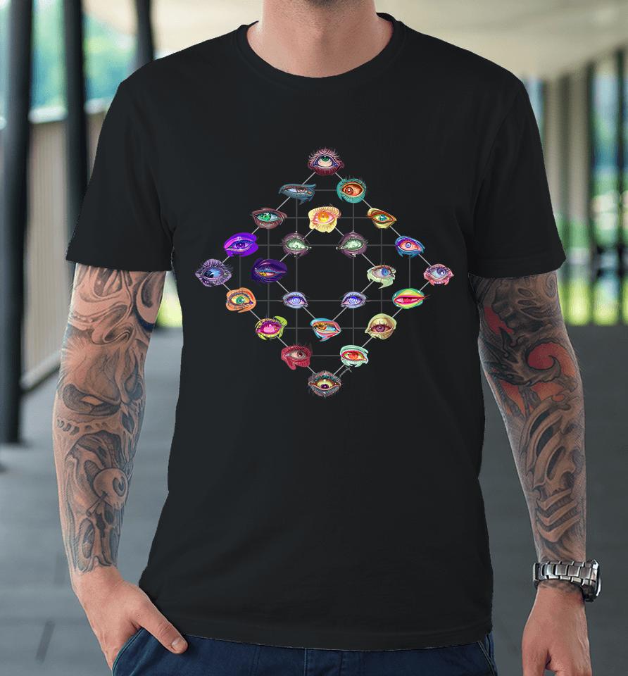 Surreal Eye Array Multicolor Different Eyes Premium T-Shirt