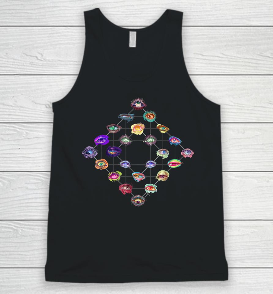 Surreal Eye Array Multicolor Different Eyes Unisex Tank Top