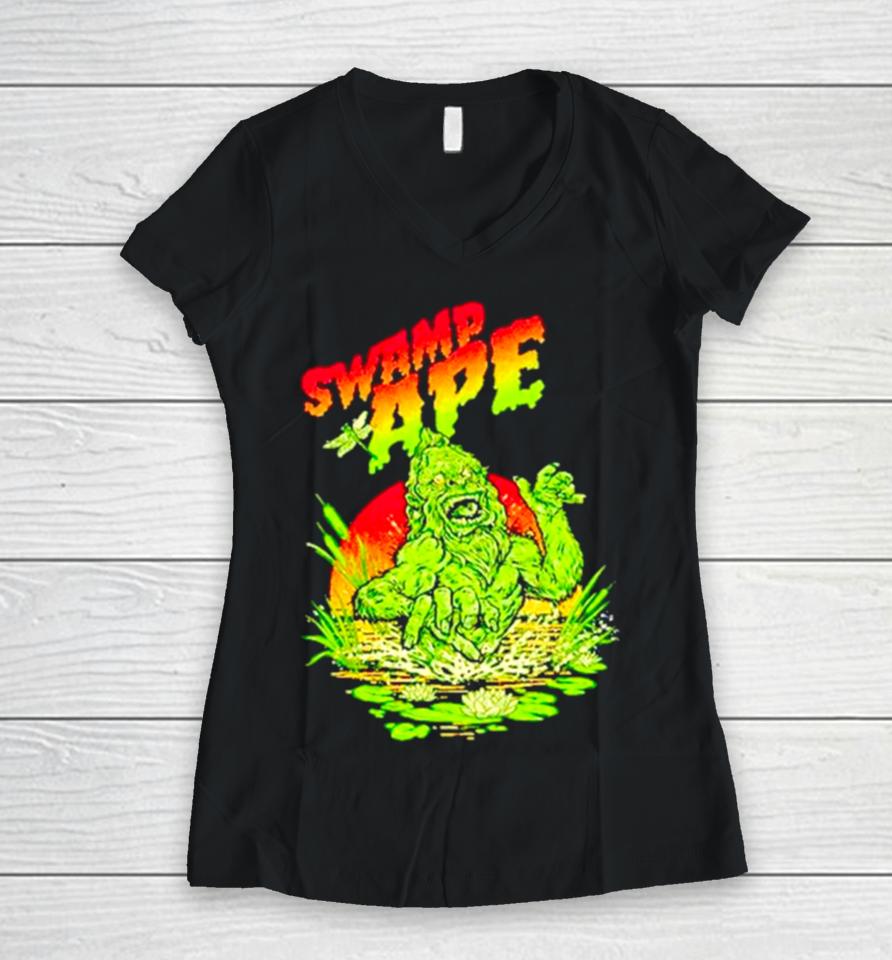 Swamp Ape Legends Women V-Neck T-Shirt