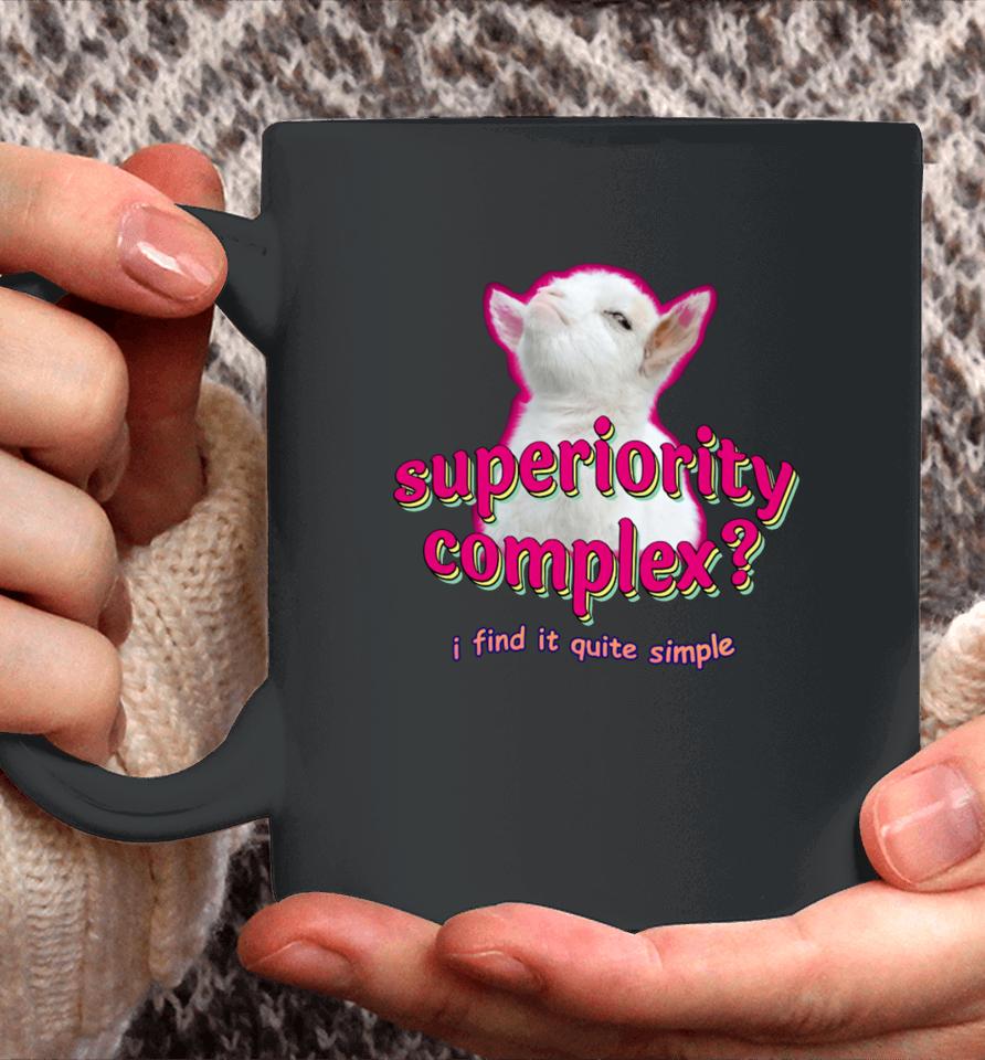 Swankyswamprat Superiority Complex I Find It Quite Simple Baby Goat Meme Coffee Mug