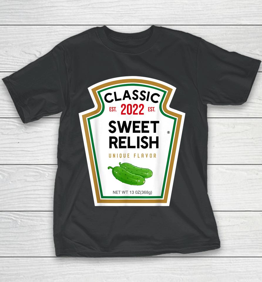 Sweet Relish Diy Halloween Costume Condiment Green Pickle Youth T-Shirt