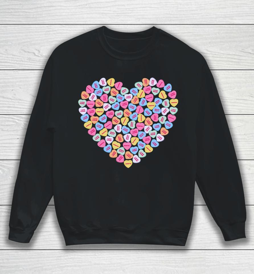 Sweetea Merch Candy Hearts Sweatshirt
