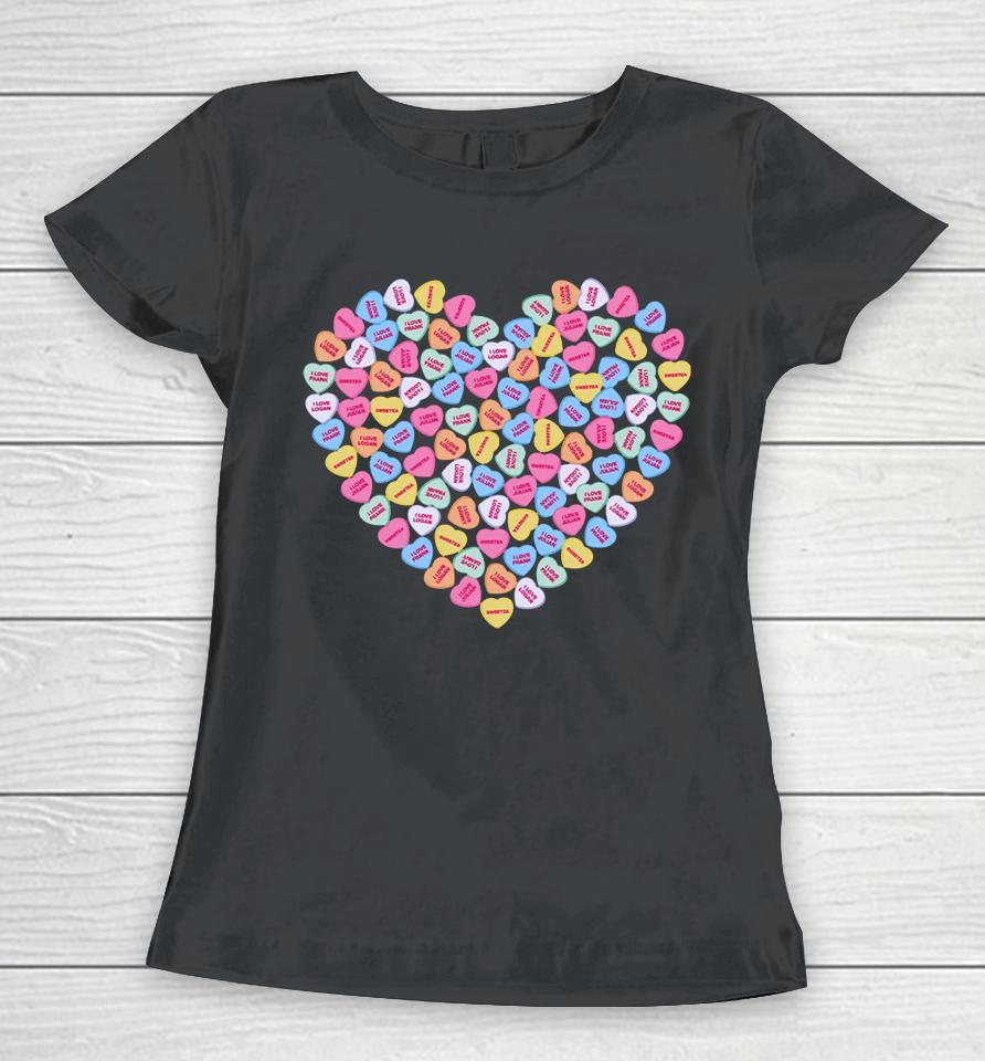 Sweetea Merch Candy Hearts Women T-Shirt