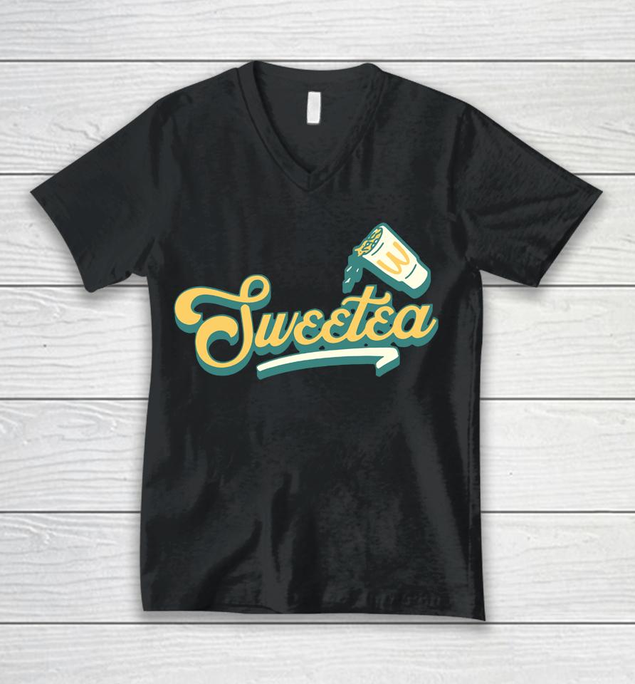 Sweetea Merch Classic Dark Green Unisex V-Neck T-Shirt