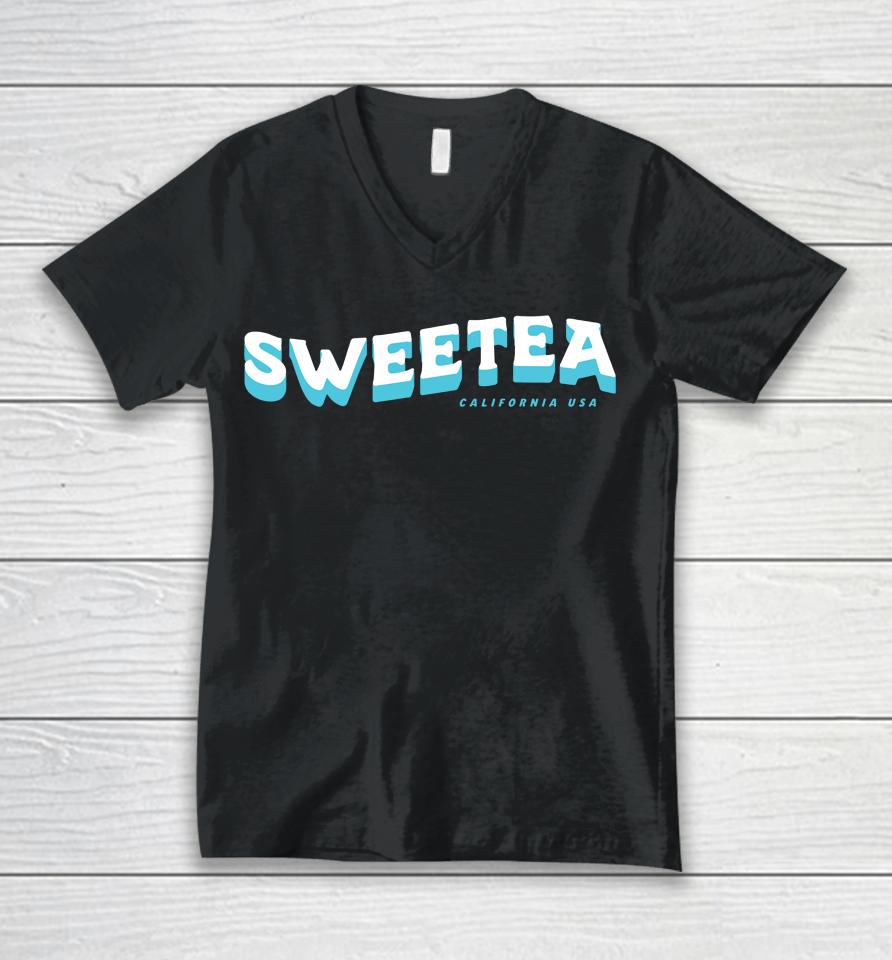 Sweetea Merch Sweetea California Black Unisex V-Neck T-Shirt