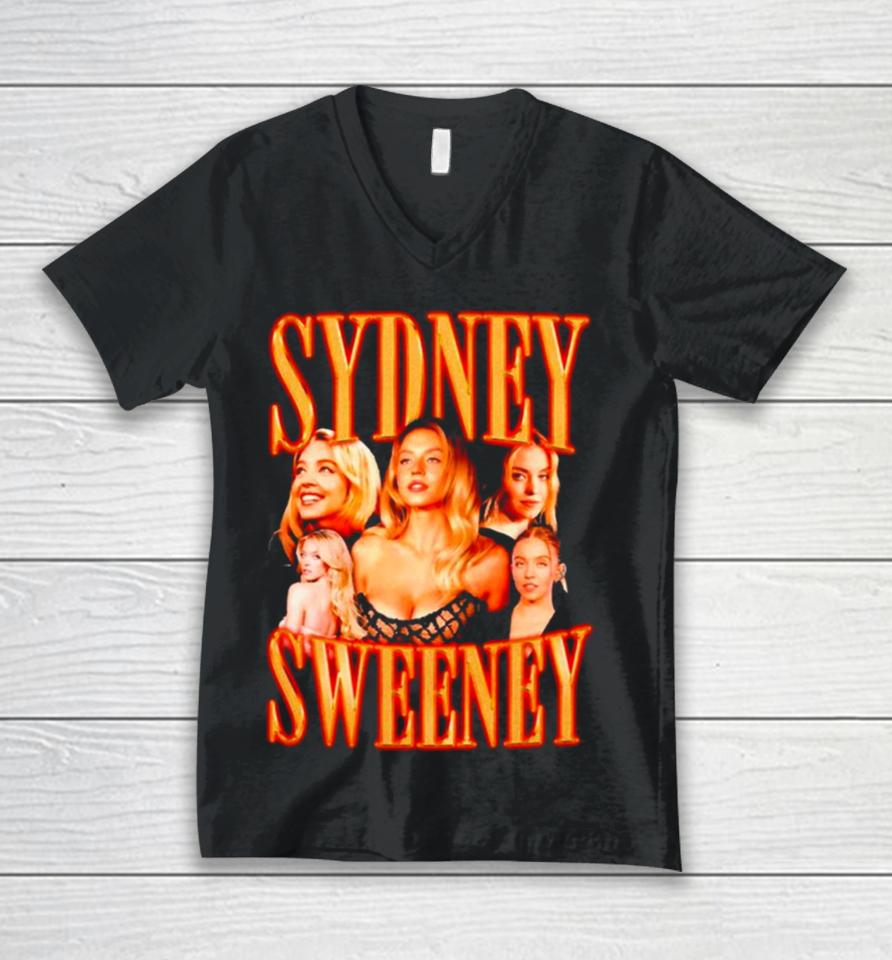 Sydney Sweeney Retro Unisex V-Neck T-Shirt