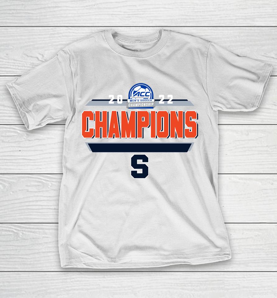 Syracuse Merch Syracuse Orange 2022 Men's Soccer Conference Tournament Champions T-Shirt