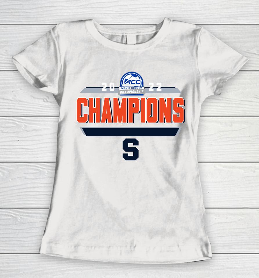 Syracuse Merch Syracuse Orange 2022 Men's Soccer Conference Tournament Champions Women T-Shirt