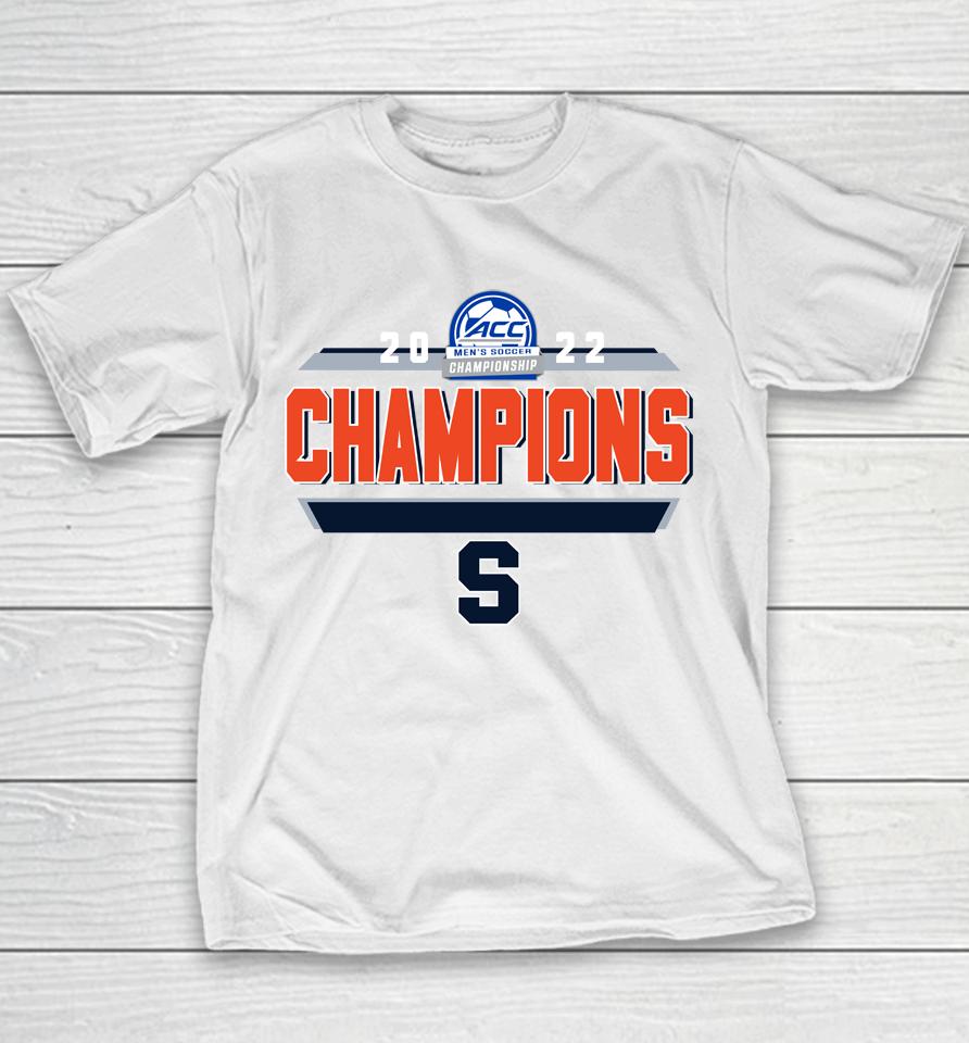 Syracuse Merch Syracuse Orange 2022 Men's Soccer Conference Tournament Champions Youth T-Shirt