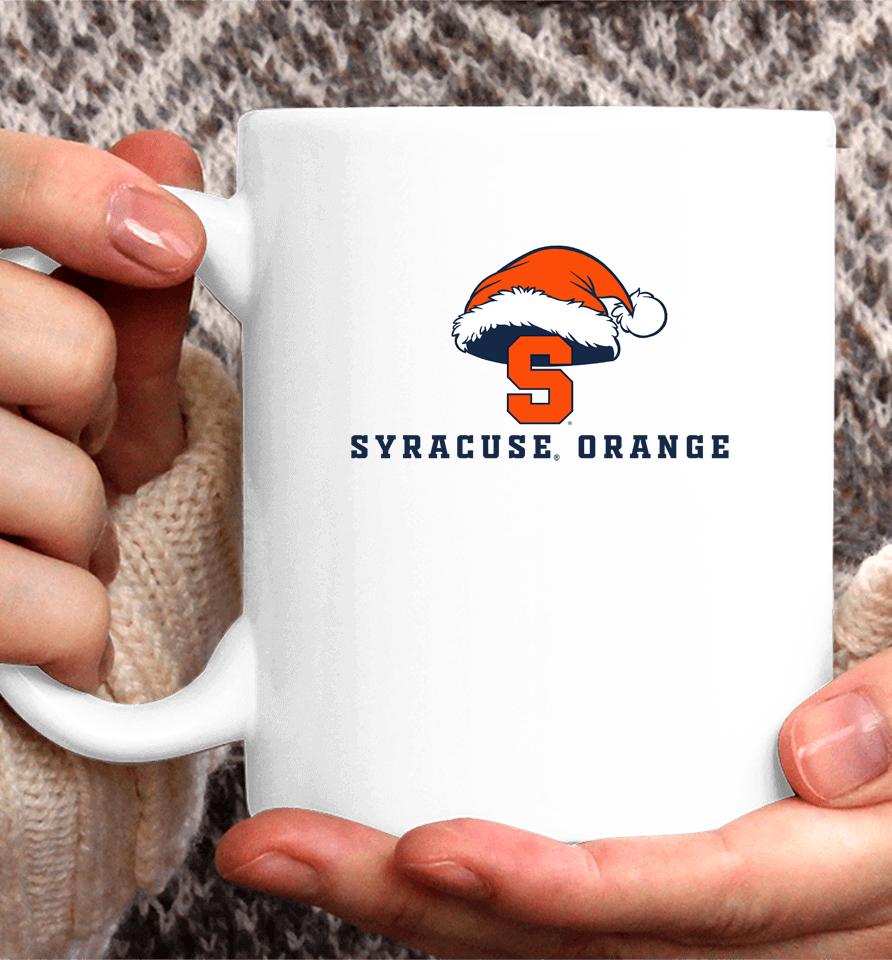 Syracuse Merch Syracuse Orange Logo With Santa Hat Coffee Mug