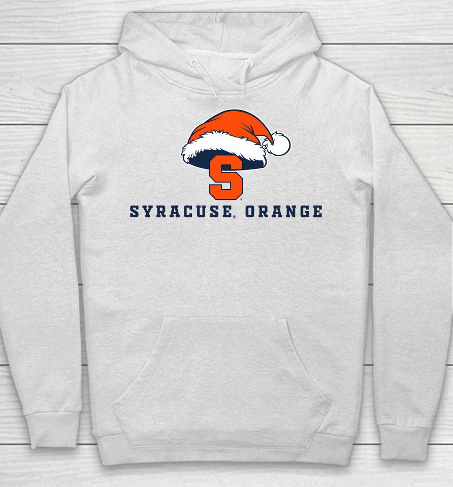Syracuse Merch Syracuse Orange Logo With Santa Hat Hoodie