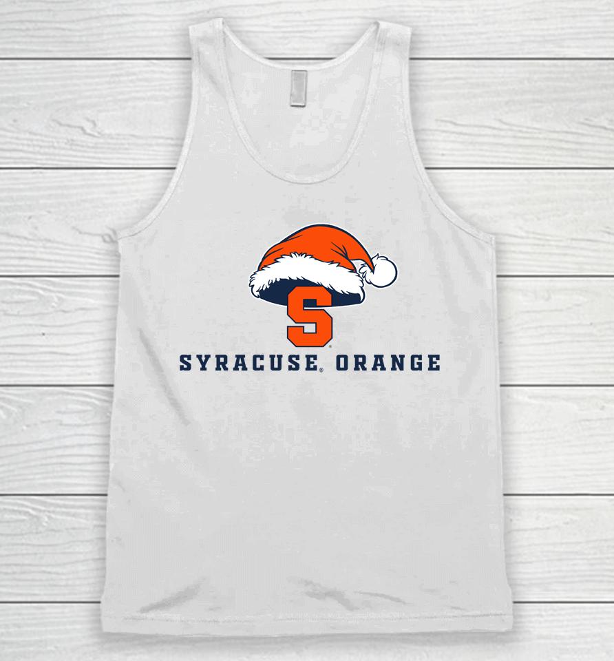 Syracuse Merch Syracuse Orange Logo With Santa Hat Unisex Tank Top